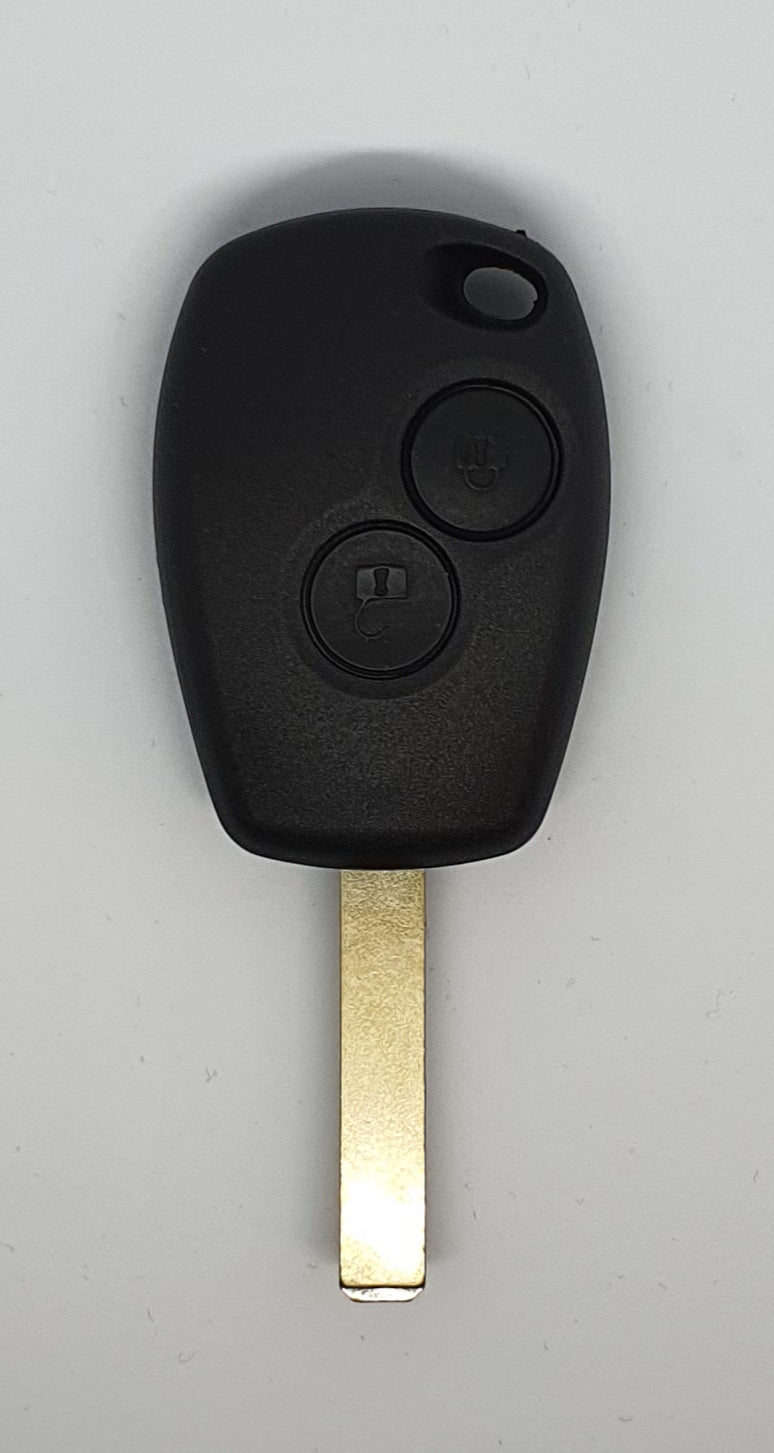 (REN25) Renault 2 Button Remote Key 4A - OEM Board and case