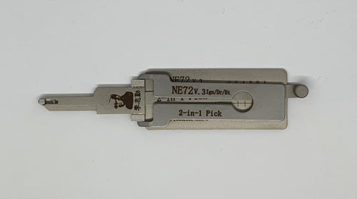 (P-NE72) Genuine Mr Lishi 2-in-1 NE72 Pick & Decoder