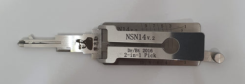 (P-NSN14) Genuine Mr Lishi 2-in-1 NSN14 Pick & Decoder