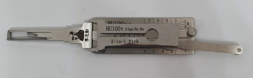 (P-HU100) Genuine Mr Lishi 2-in-1 HU100 Pick & Decoder